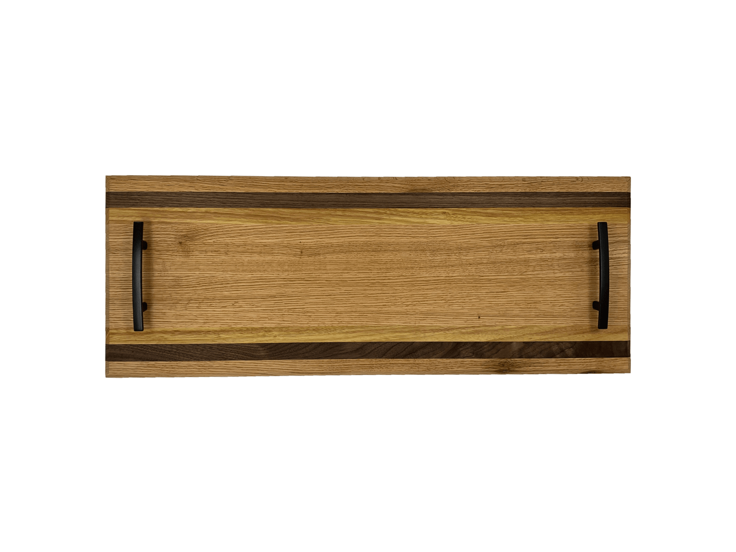 Hardwood Charcuterie Tray | Red Oak, Walnut, Yellow Tarara | 10" x 26" - Mike W. Hammer