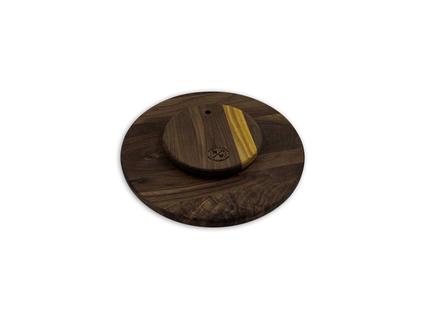 Hardwood Lazy Susan | Walnut | 12 - 24" Diameter - Mike W. Hammer