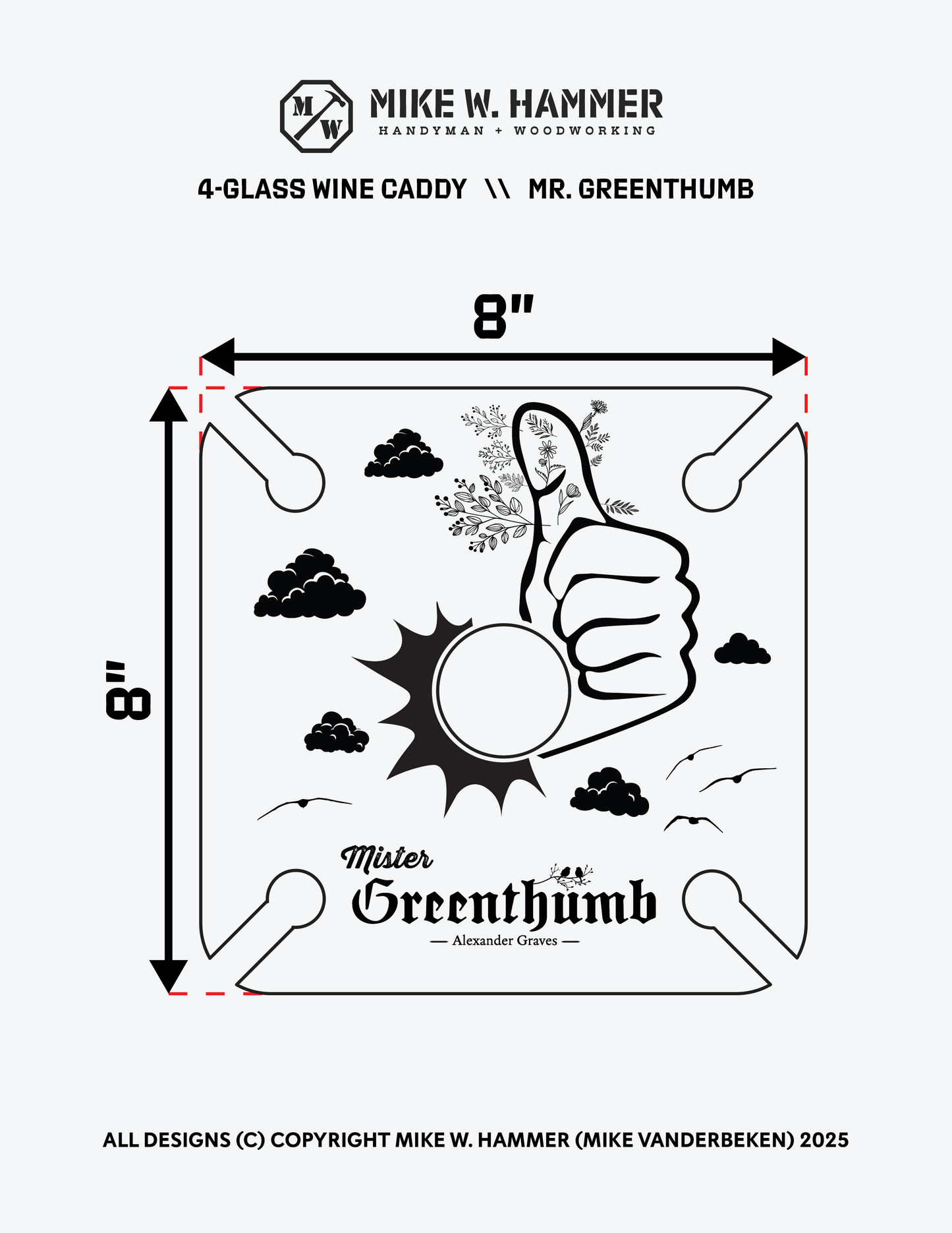 Mr. Greenthumb Wine Caddy