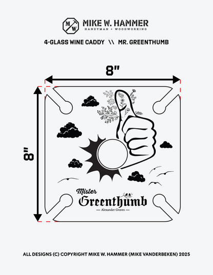 Mr. Greenthumb Wine Caddy