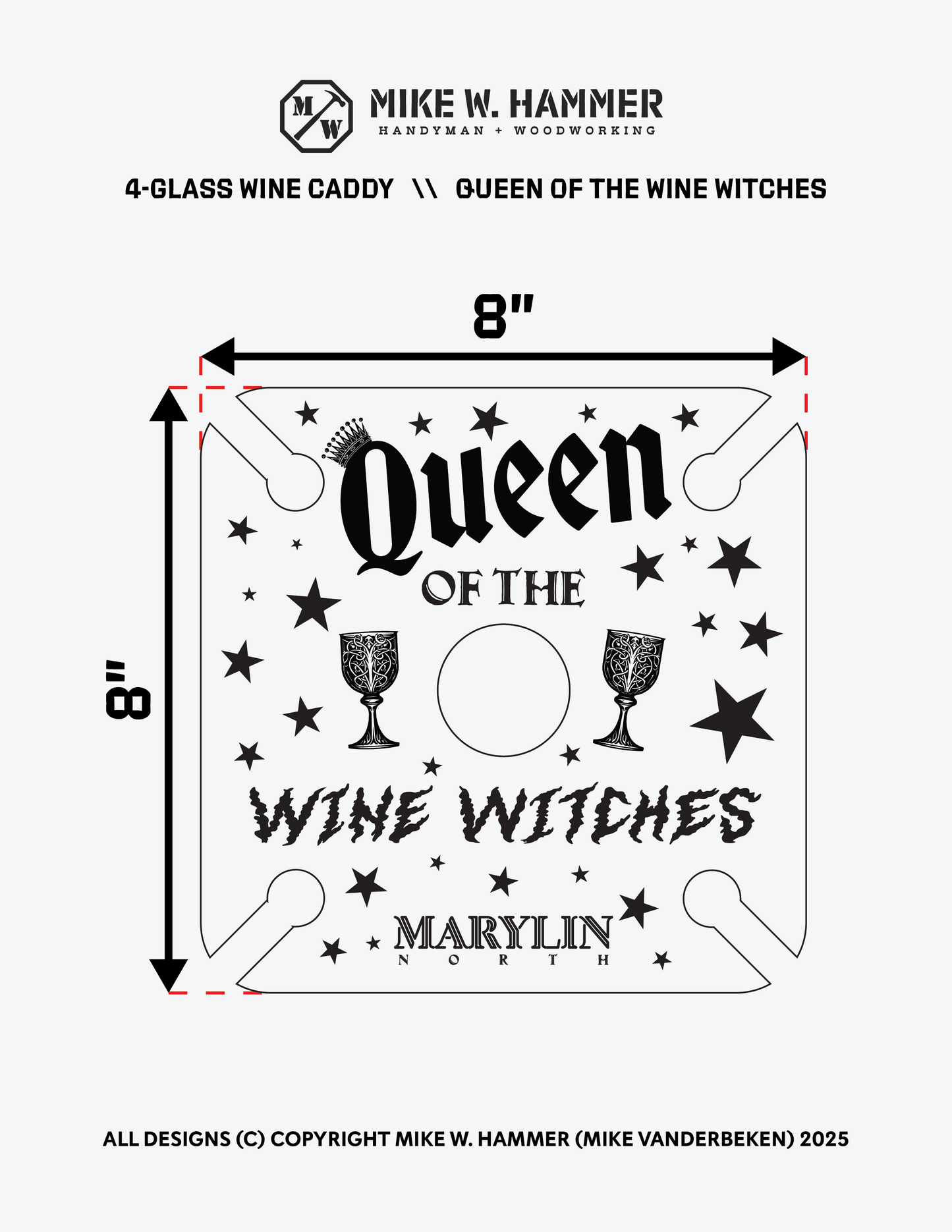 Queen of the Wine Witches Wine Caddy