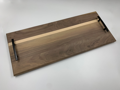 Hardwood Charcuterie Tray | Walnut and Maple | 10" x 26"