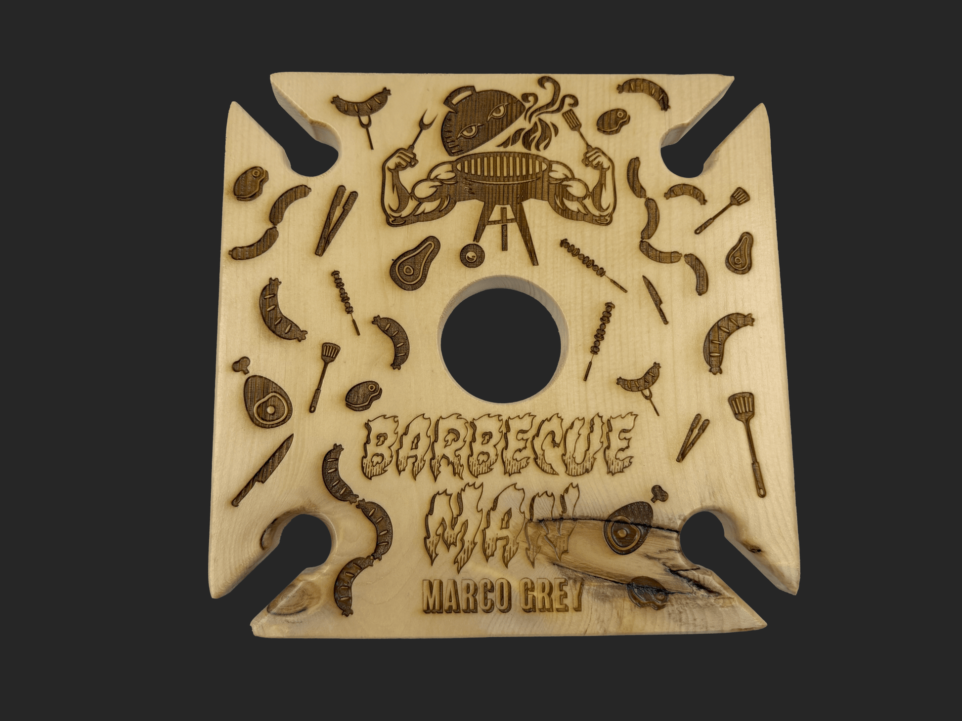 Barbecue Man Wine Caddy - Mike W. Hammer