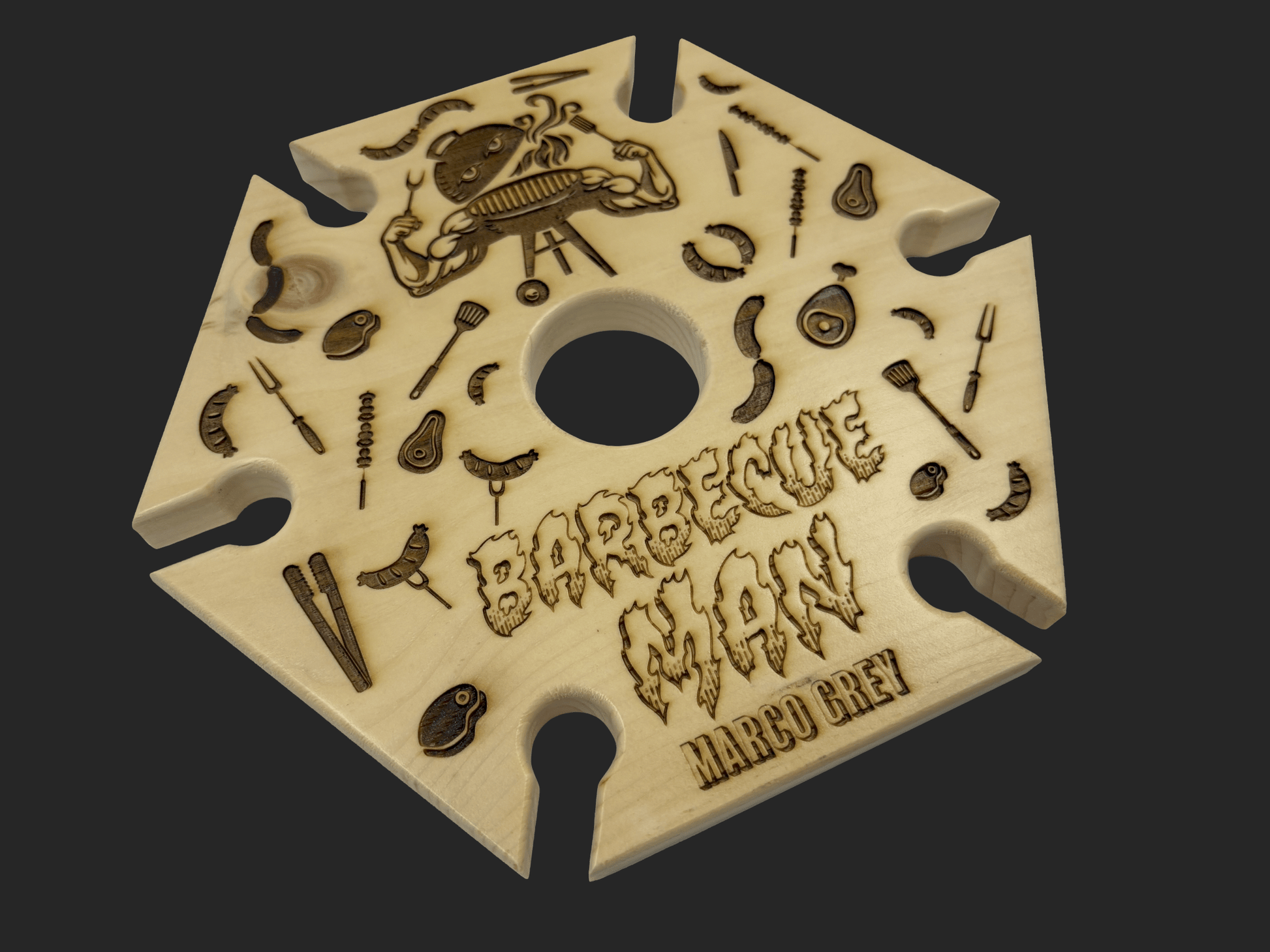 Barbecue Man Wine Caddy - Mike W. Hammer