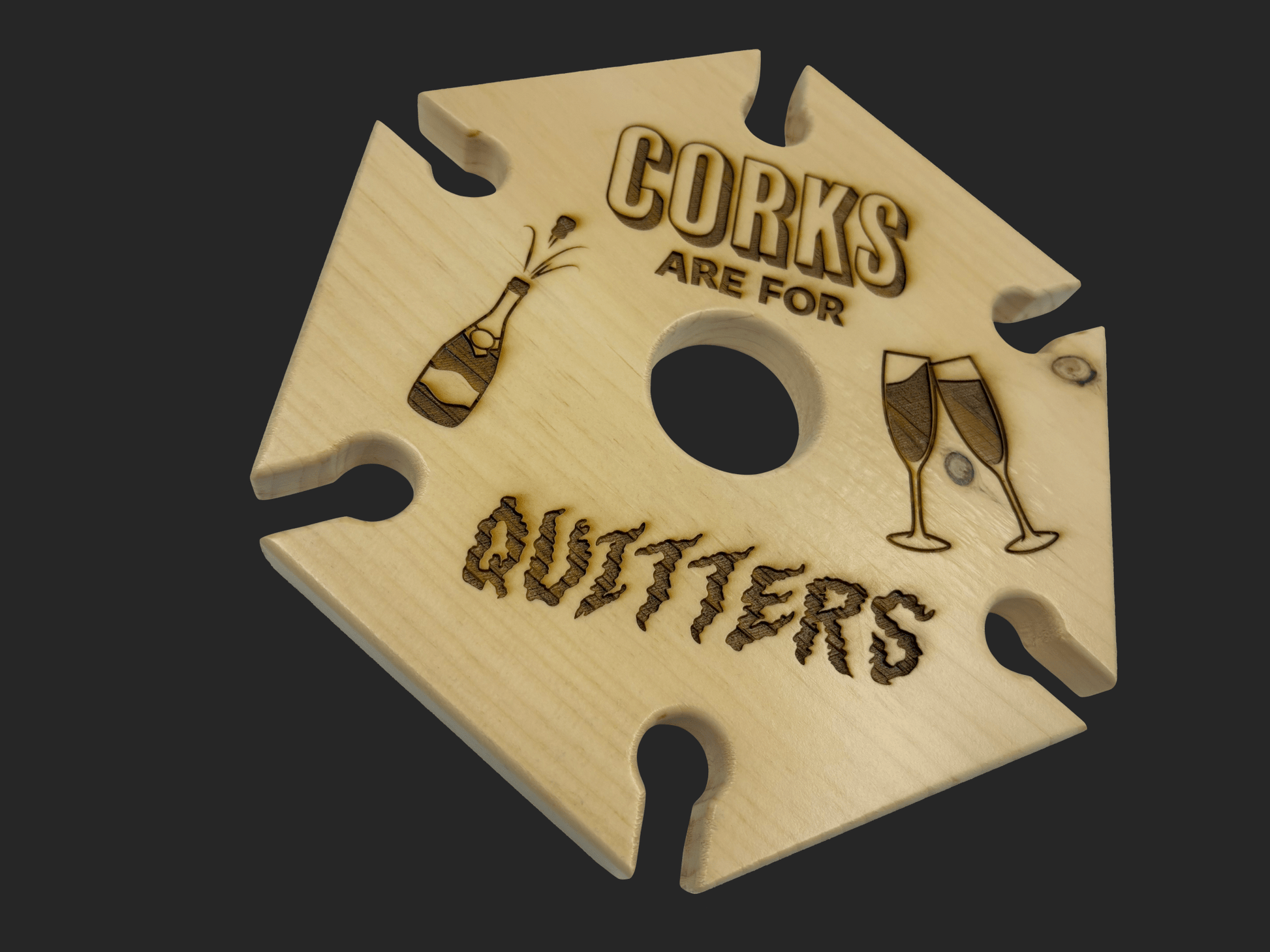 Corks Are For Quitters Wine Caddy - Mike W. Hammer