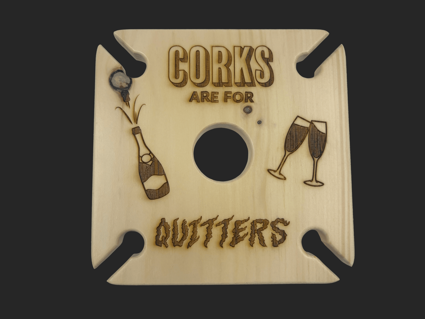 Corks Are For Quitters Wine Caddy - Mike W. Hammer