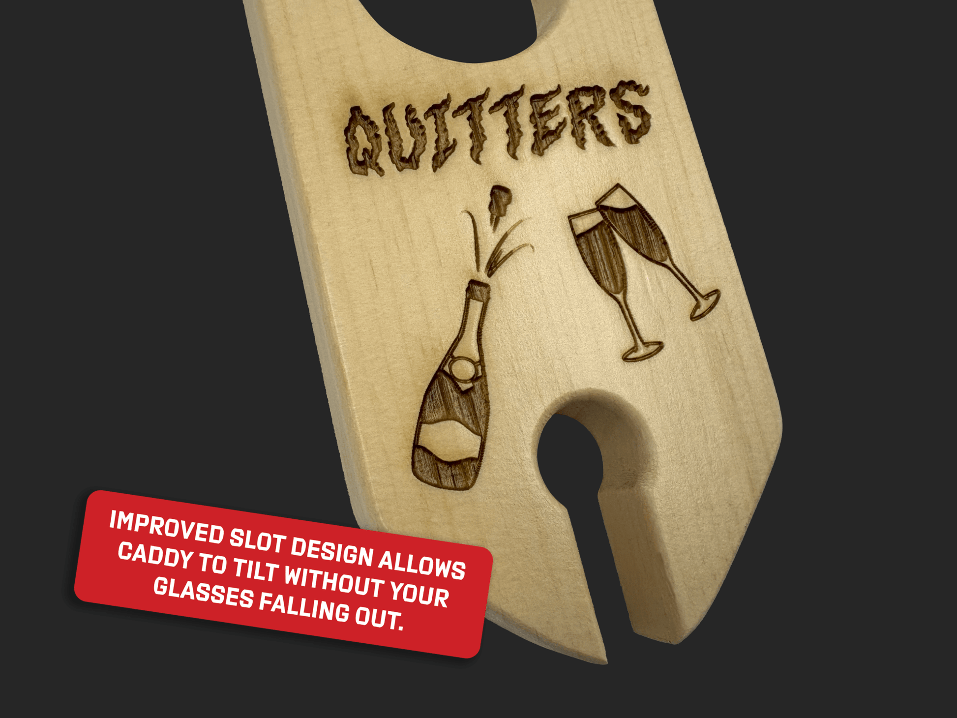Corks Are For Quitters Wine Caddy - Mike W. Hammer