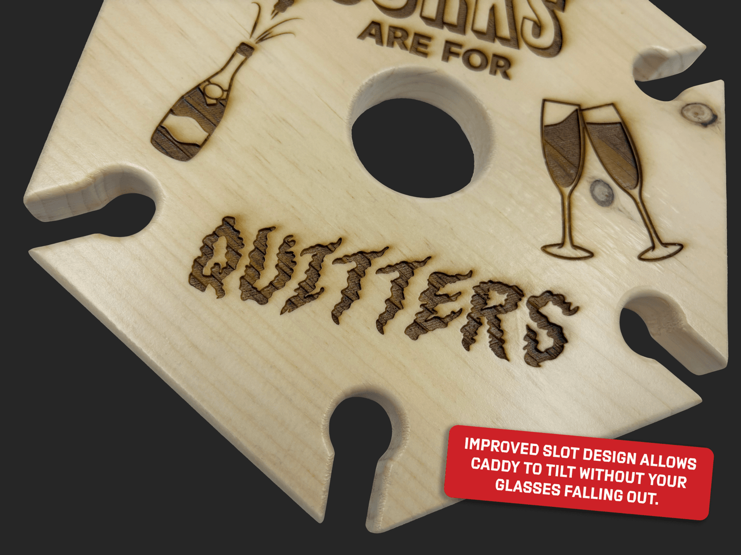 Corks Are For Quitters Wine Caddy - Mike W. Hammer