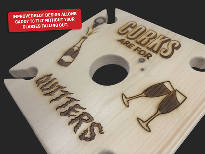 Corks Are For Quitters Wine Caddy - Mike W. Hammer