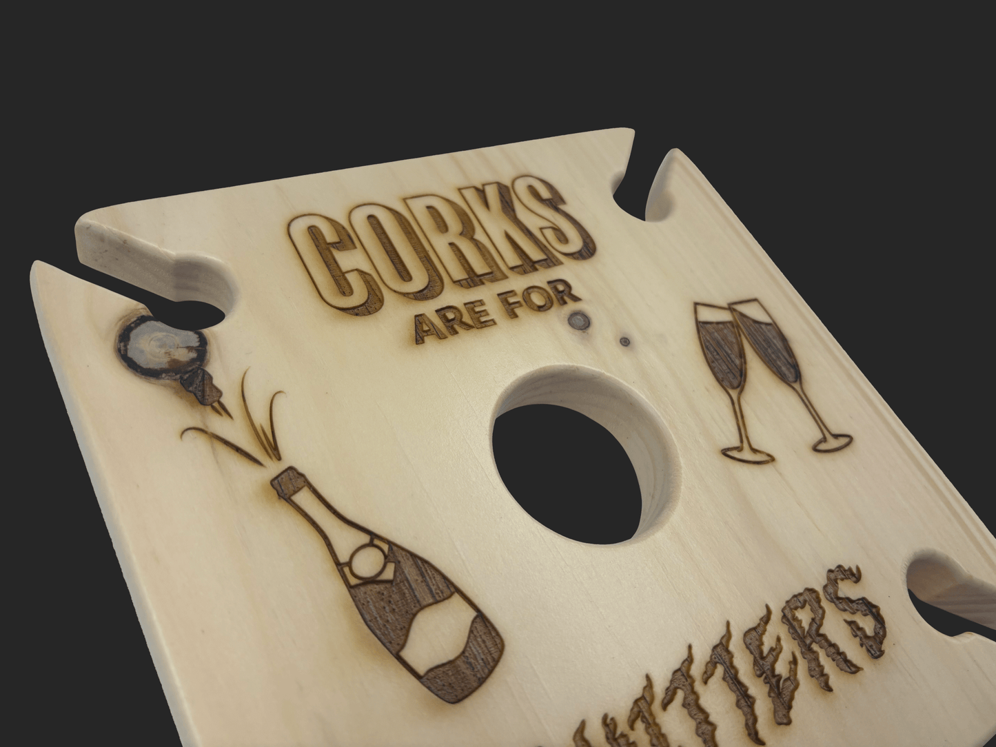 Corks Are For Quitters Wine Caddy - Mike W. Hammer