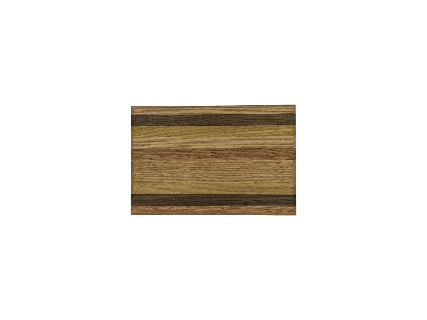 Hand-Crafted Cutting Board | Small (8" x 12") | Red Oak, Walnut, Yellow Tarara