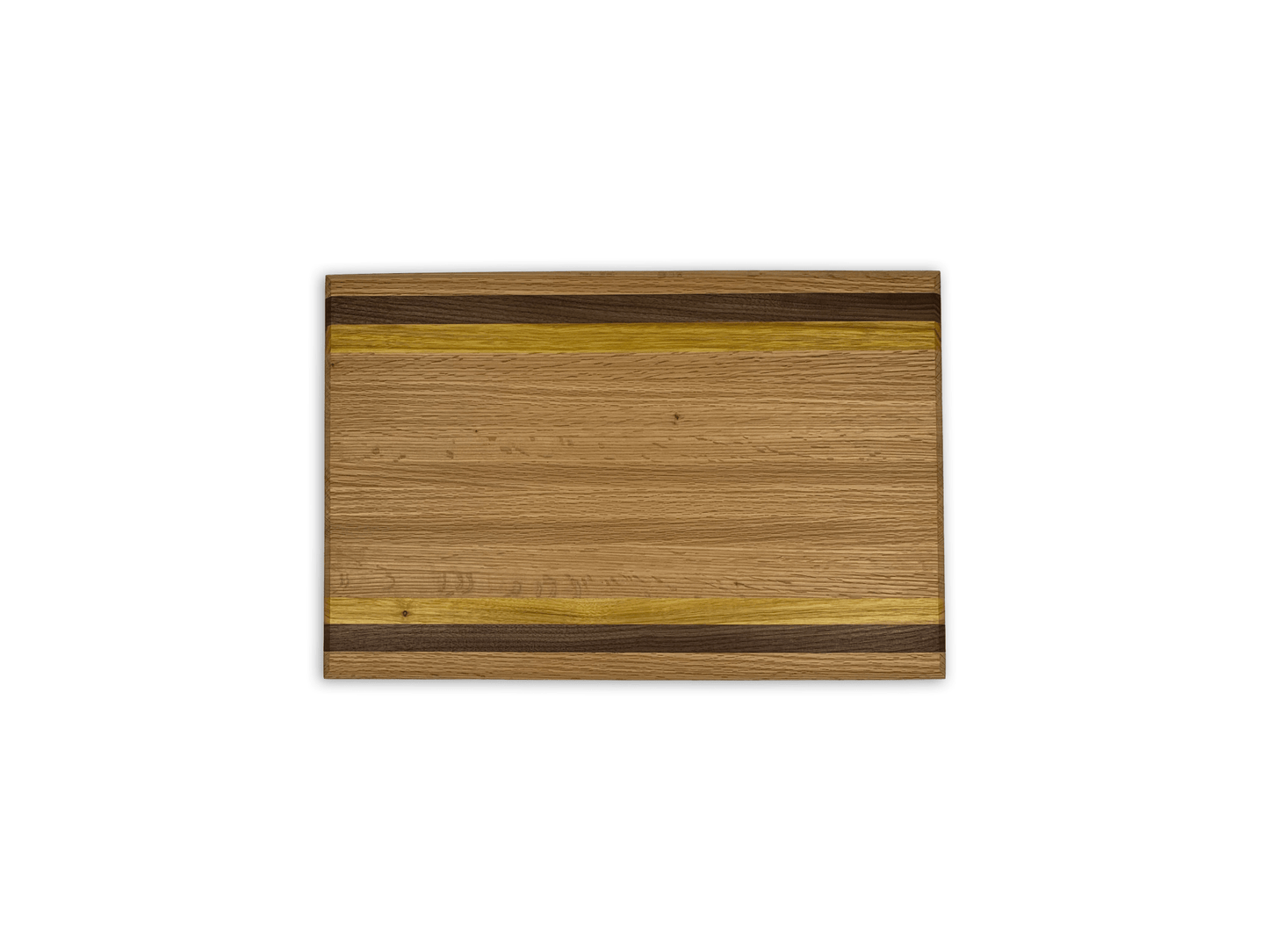 Hand - Crafted Cutting Board | Regular (12" x 18") | Red Oak, Walnut, Yellow Tarara - Mike W. Hammer