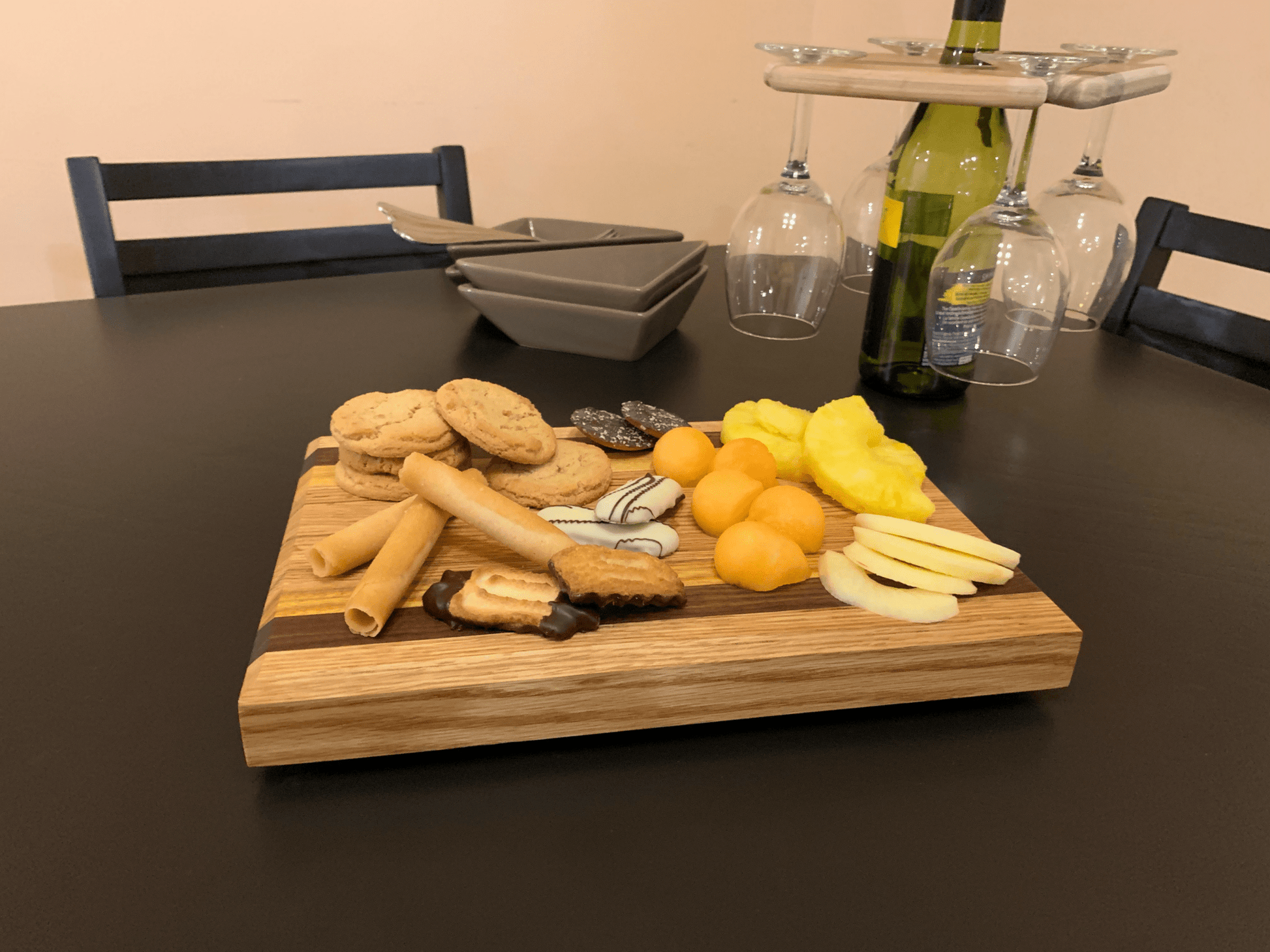 Hand - Crafted Cutting Board | Small (8" x 12") | Red Oak, Walnut, Yellow Tarara - Mike W. Hammer
