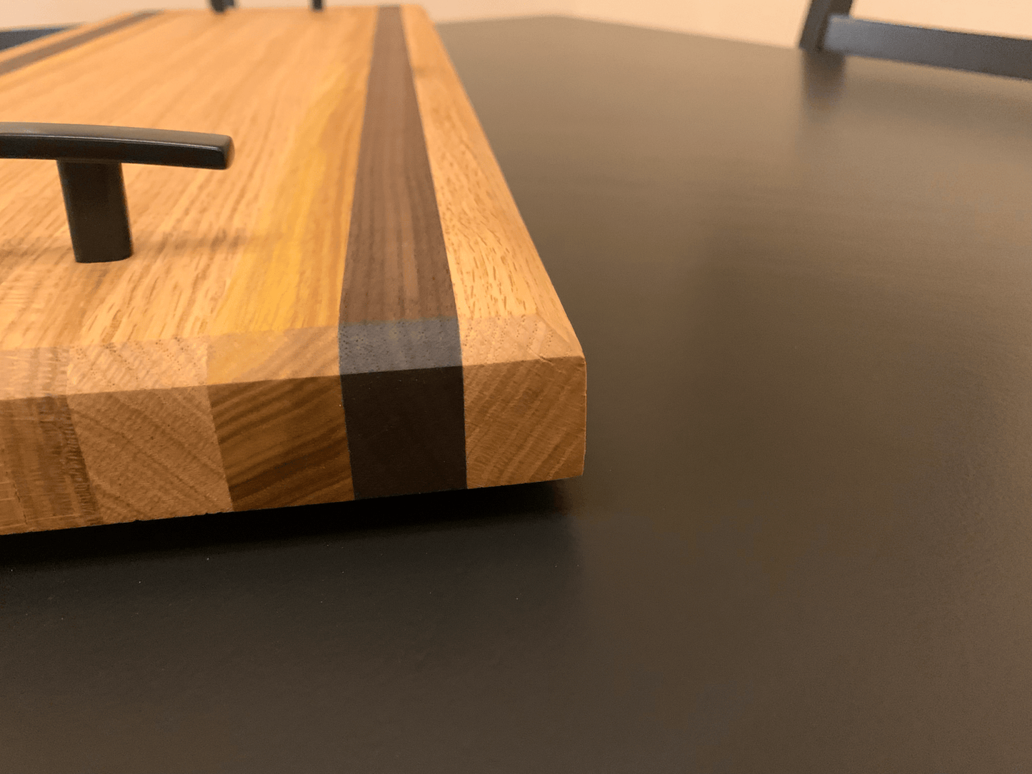 Hardwood Charcuterie Tray | Red Oak, Walnut, Yellow Tarara | 10" x 26" - Mike W. Hammer