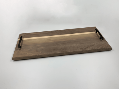 Hardwood Charcuterie Tray | Walnut and Maple | 10" x 26" - Mike W. Hammer