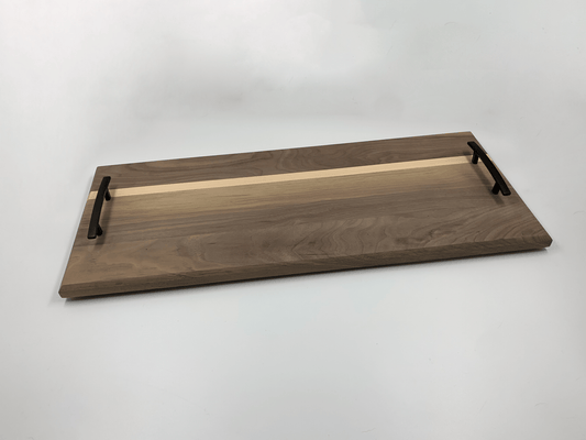Hardwood Charcuterie Tray | Walnut and Maple | 10" x 26" - Mike W. Hammer