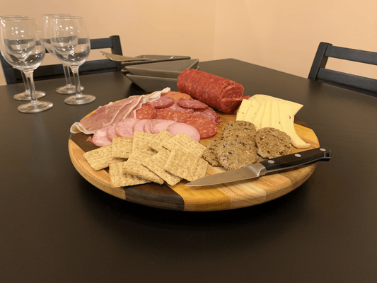 Hardwood Lazy Susan | Red Oak, Walnut, Yellow Tarara | 12 - 24" Diameter - Mike W. Hammer