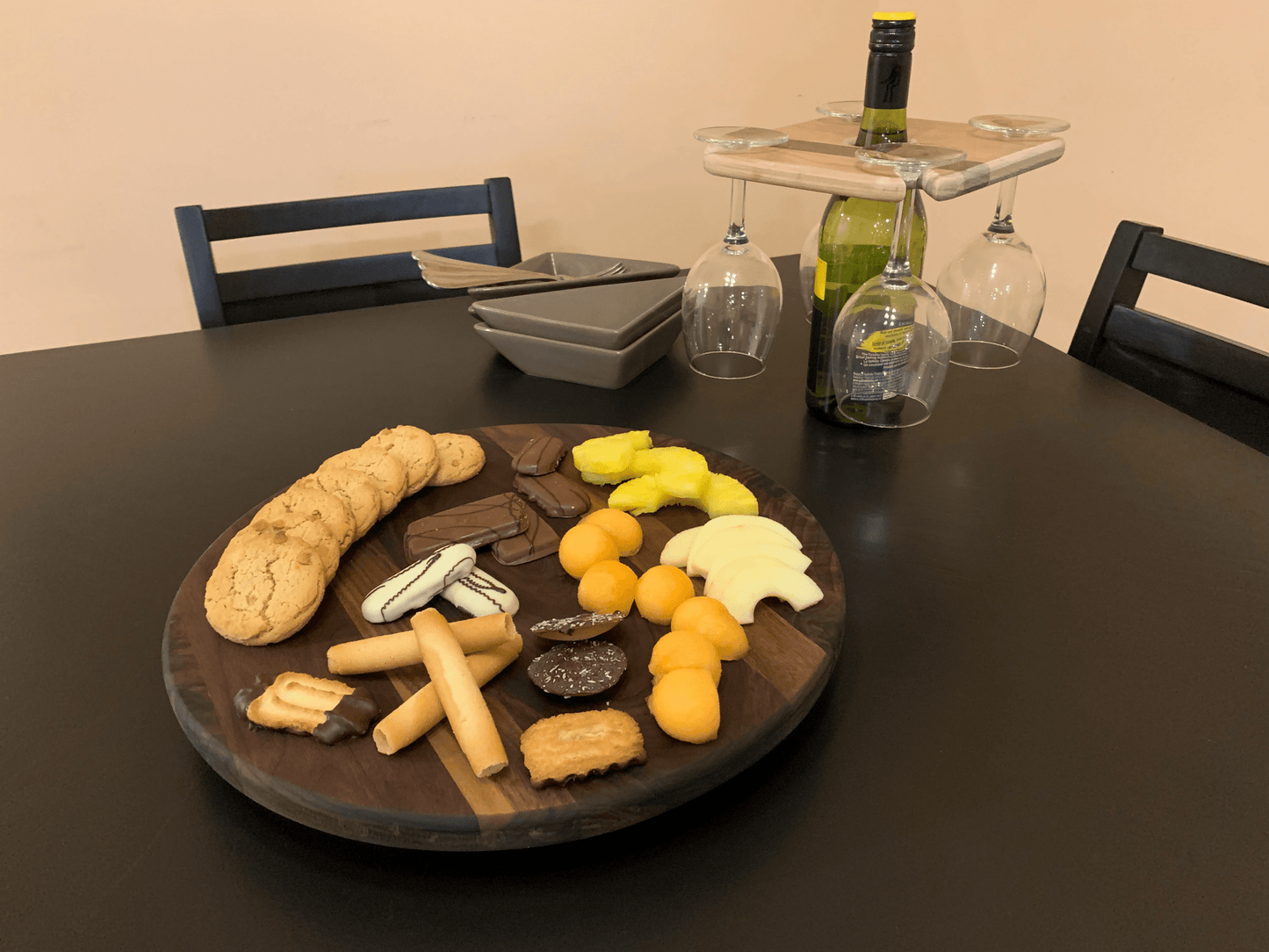 Hardwood Lazy Susan | Walnut | 12 - 24" Diameter - Mike W. Hammer