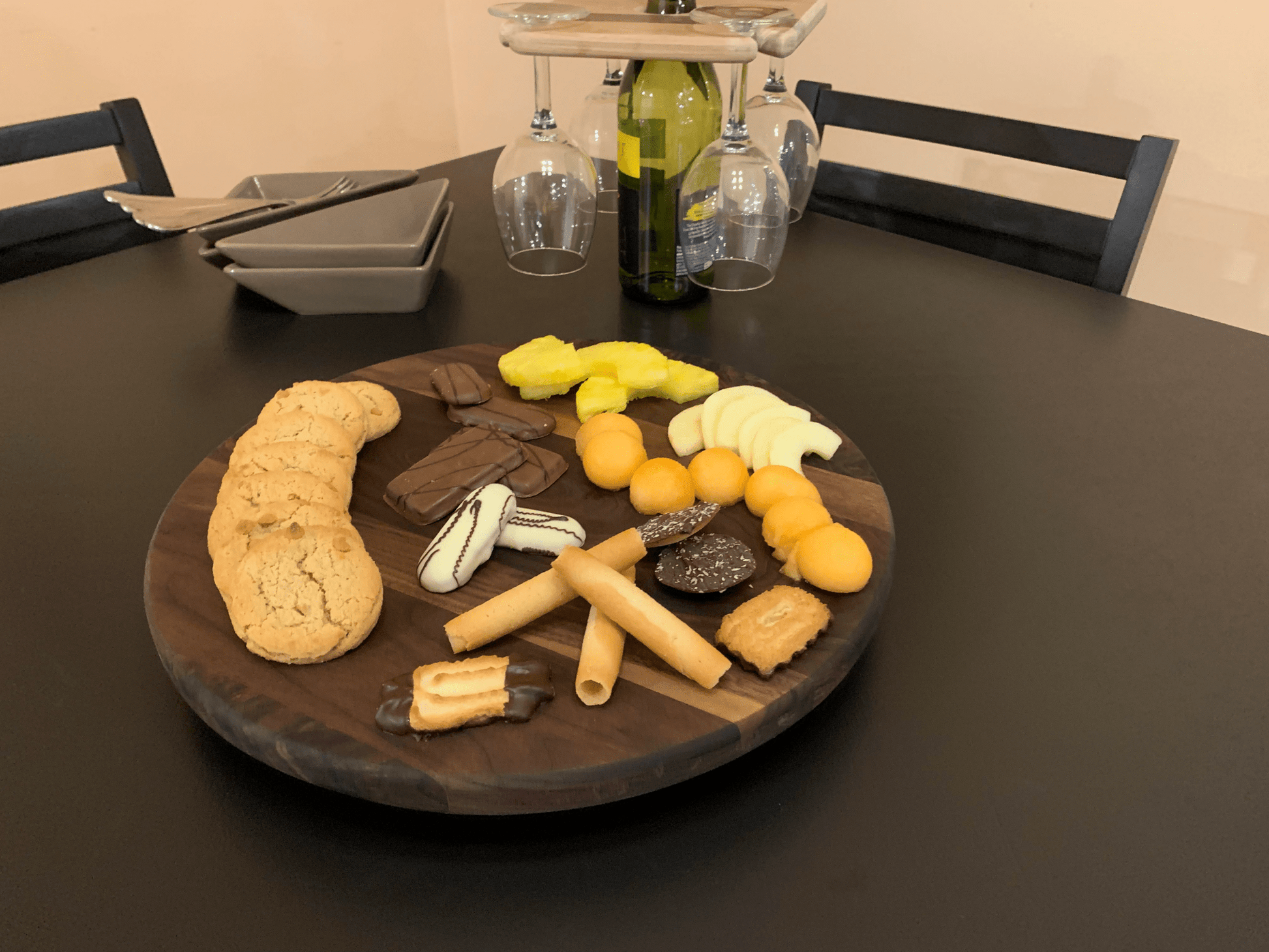 Hardwood Lazy Susan | Walnut | 12 - 24" Diameter - Mike W. Hammer