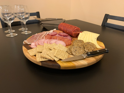 Hardwood Lazy Susan | Red Oak, Walnut, Yellow Tarara | 12-24" Diameter