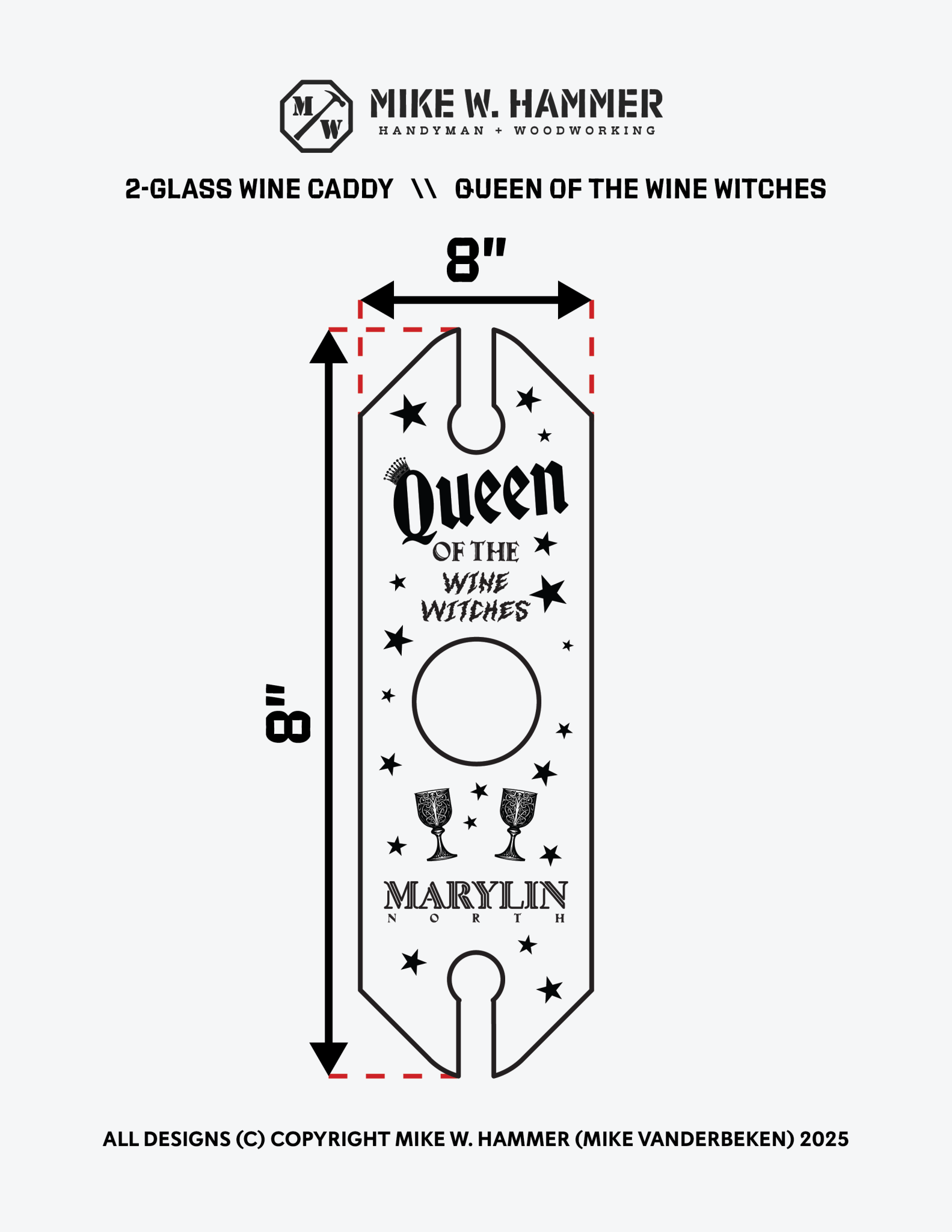 Queen of the Wine Witches Wine Caddy - Mike W. Hammer
