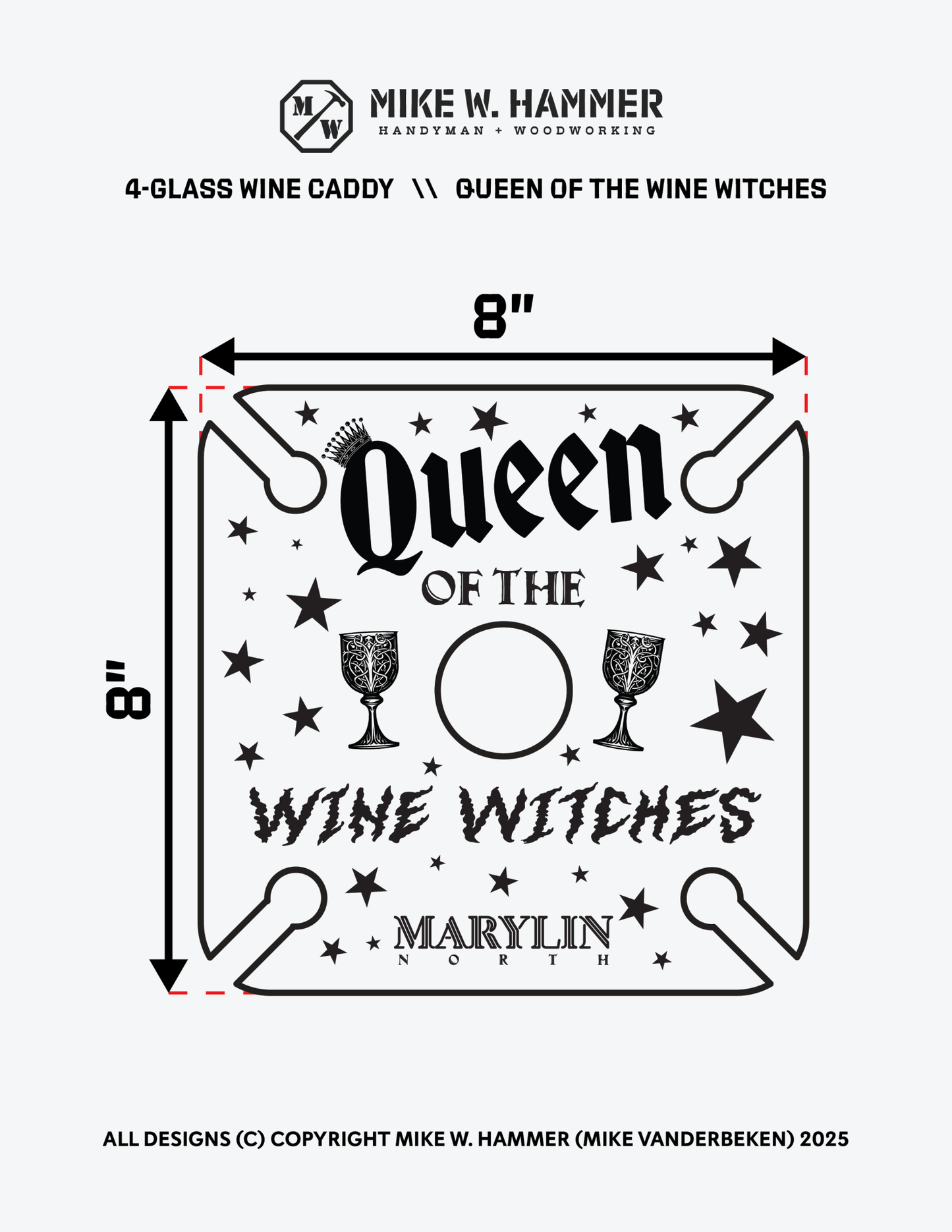 Queen of the Wine Witches Wine Caddy - Mike W. Hammer