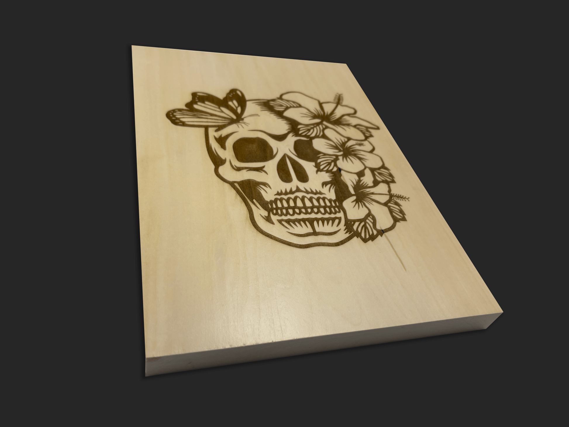 Skull Flowers Wall Art - Mike W. Hammer