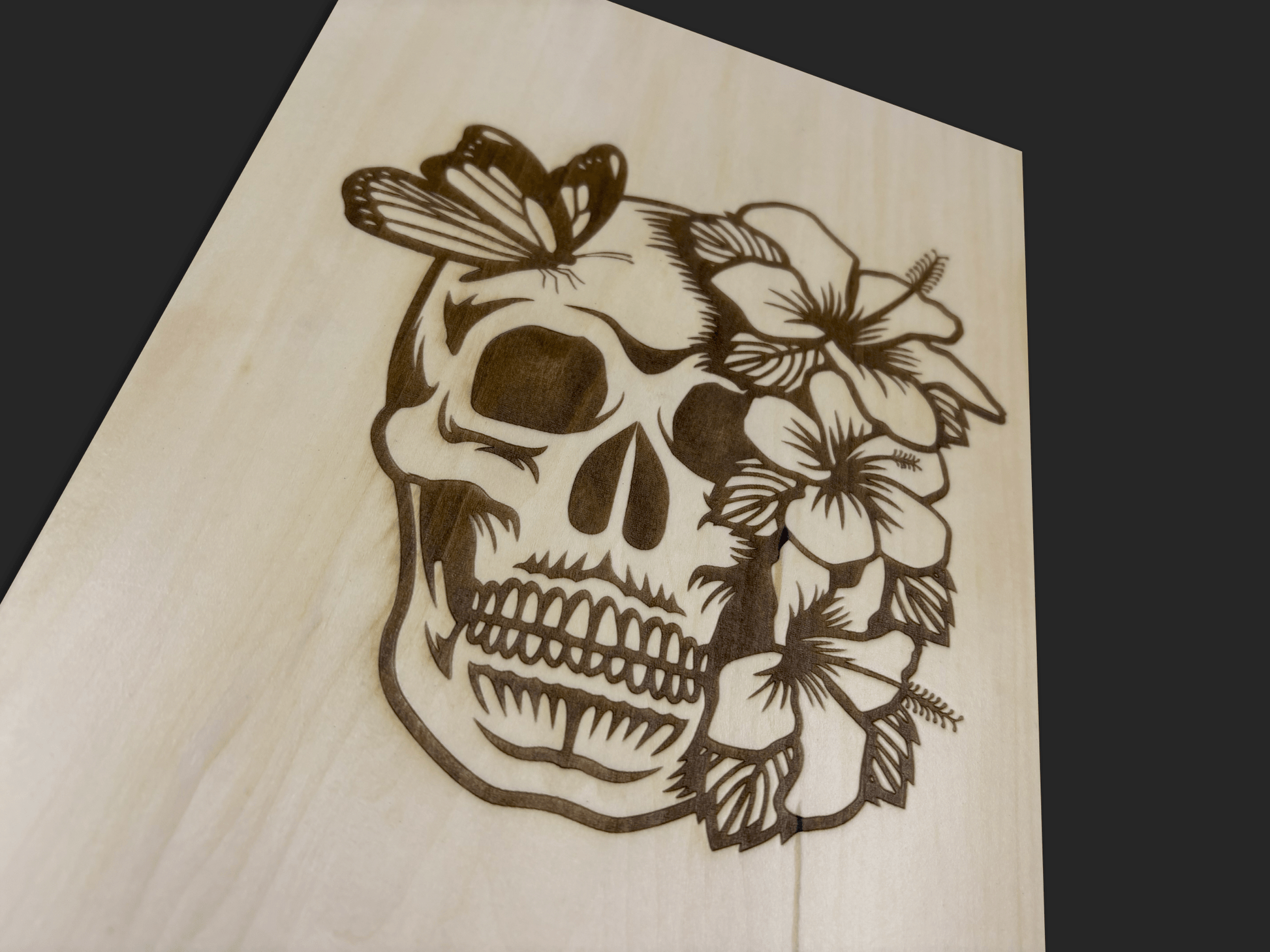 Skull Flowers Wall Art - Mike W. Hammer