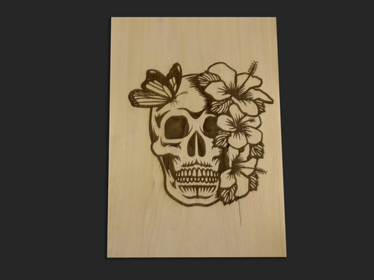 Skull Flowers Wall Art - Mike W. Hammer