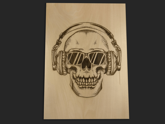 Skull Headphones Wall Art - Mike W. Hammer