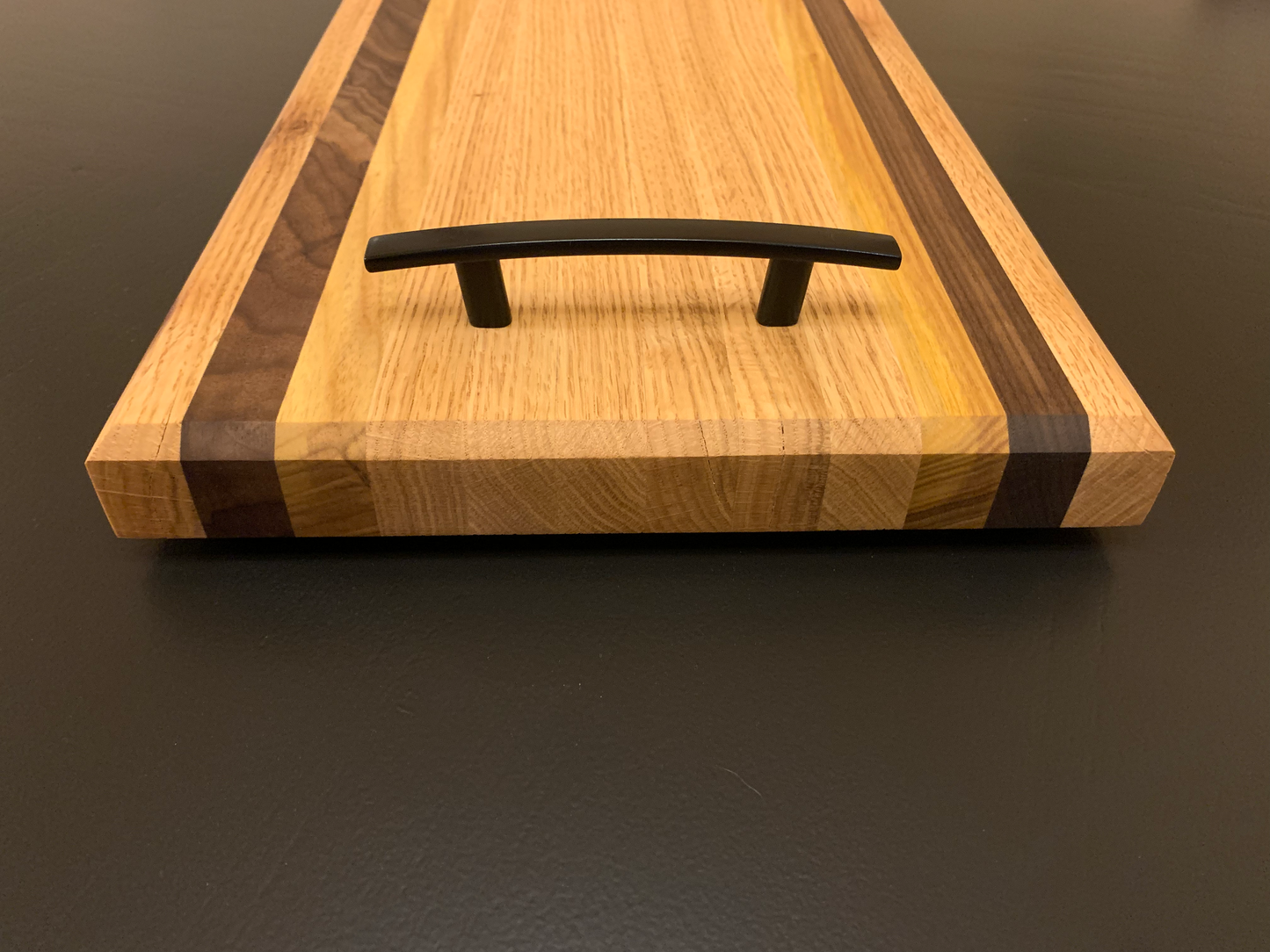 Hardwood Charcuterie Tray | Red Oak, Walnut, Yellow Tarara | 10" x 26"