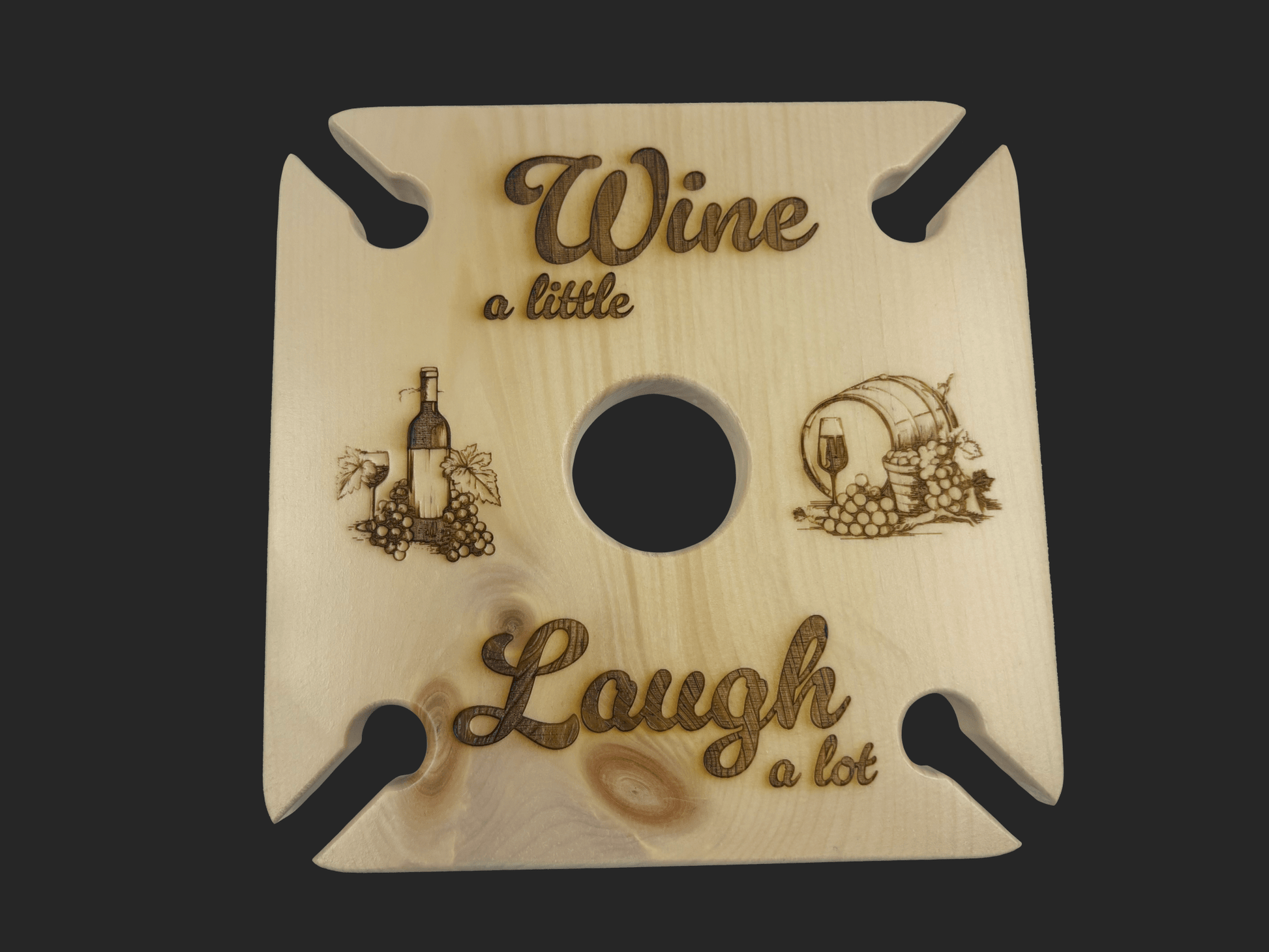 Wine a Little Laugh a Lot Wine Caddy - Mike W. Hammer