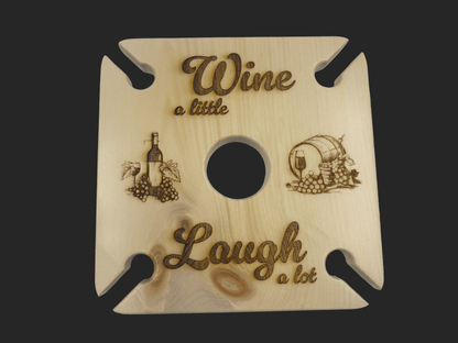 Wine a Little Laugh a Lot Wine Caddy - Mike W. Hammer