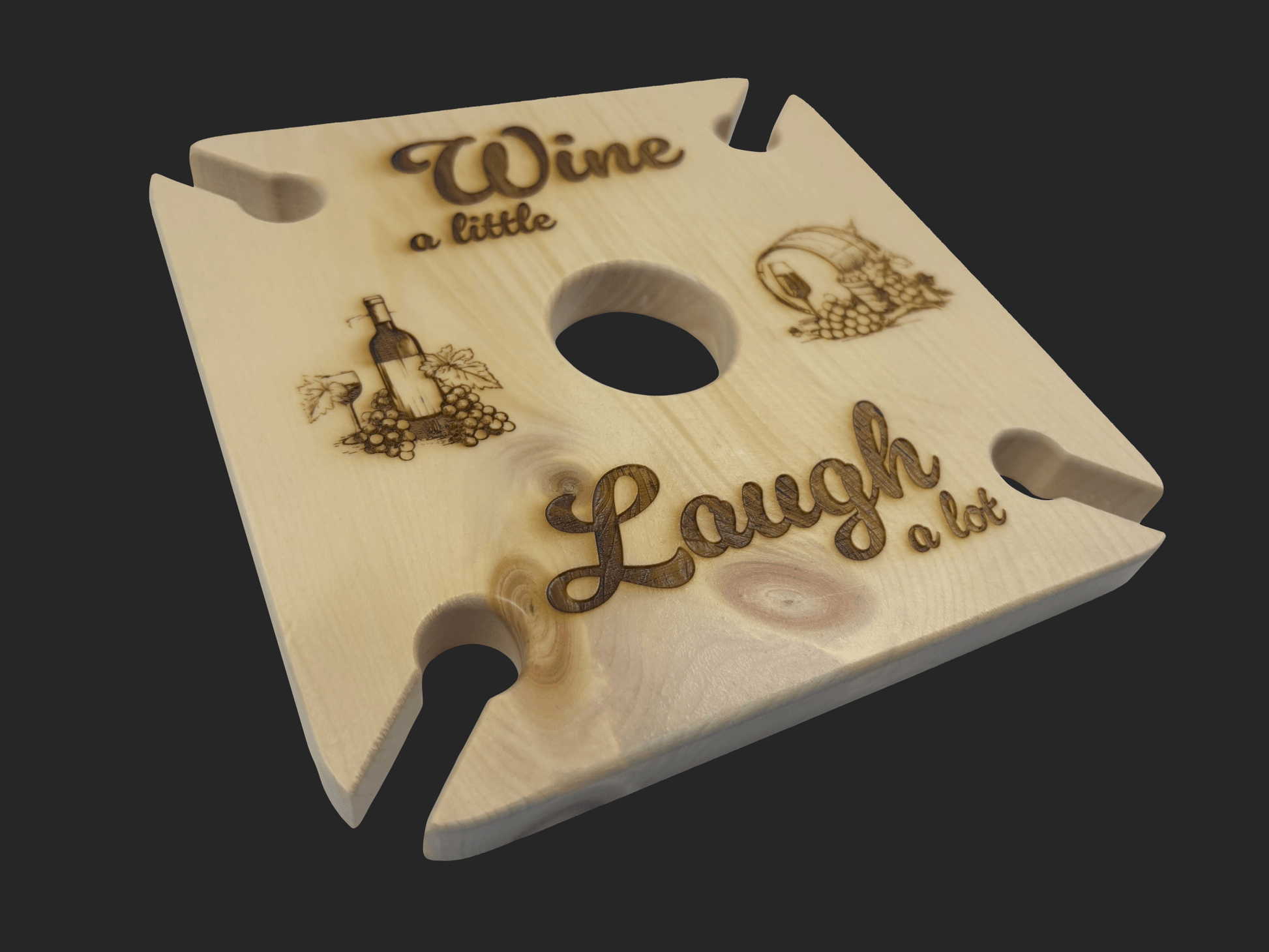 Wine a Little Laugh a Lot Wine Caddy - Mike W. Hammer