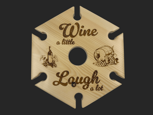 Wine a Little Laugh a Lot Wine Caddy - Mike W. Hammer