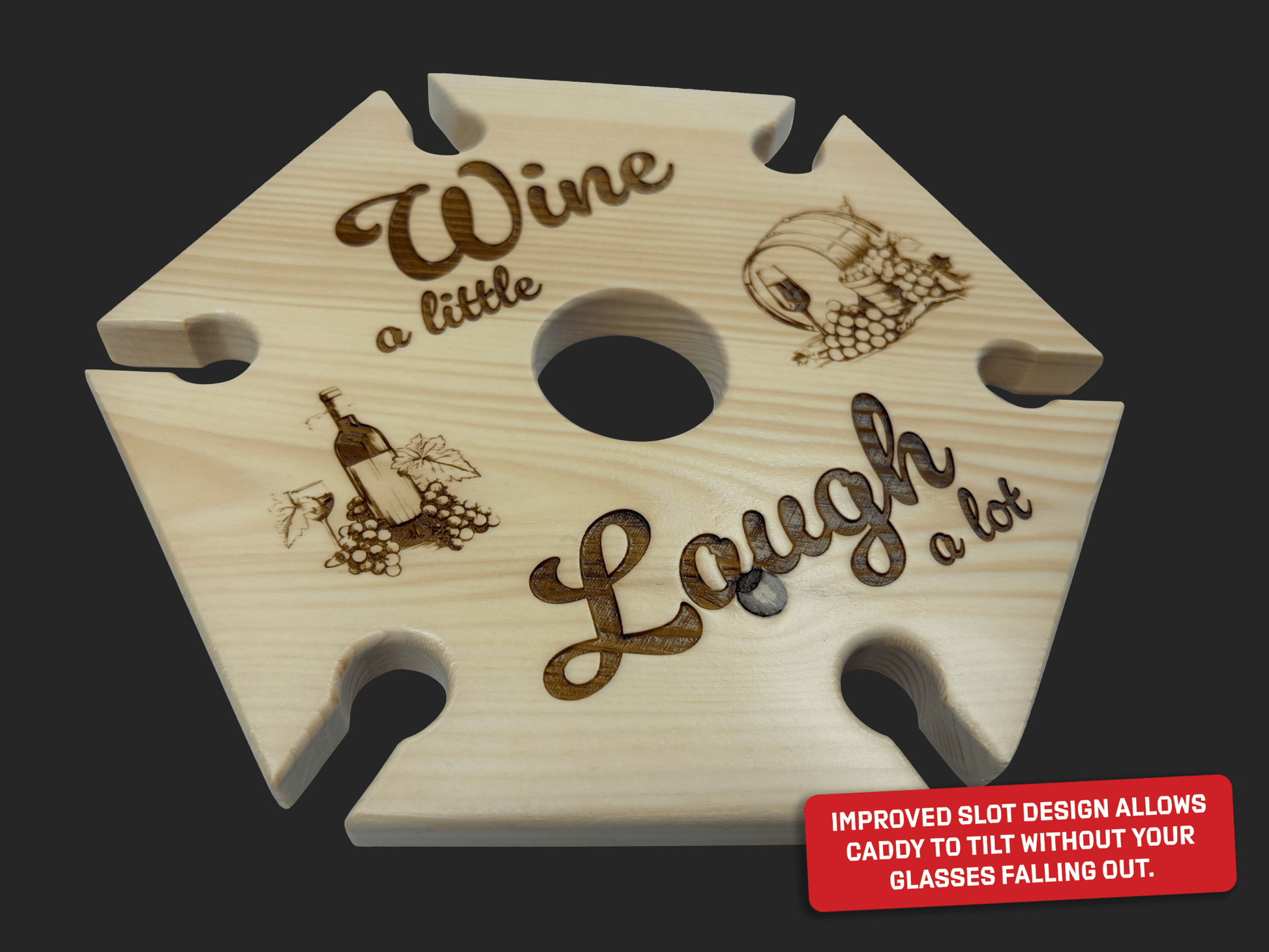 Wine a Little Laugh a Lot Wine Caddy - Mike W. Hammer